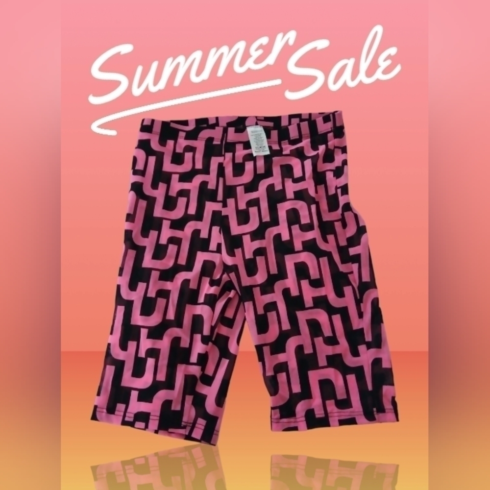 Mesh Biker Shorts Set Hot Pink and Black Size Medium - Picture 11 of 16